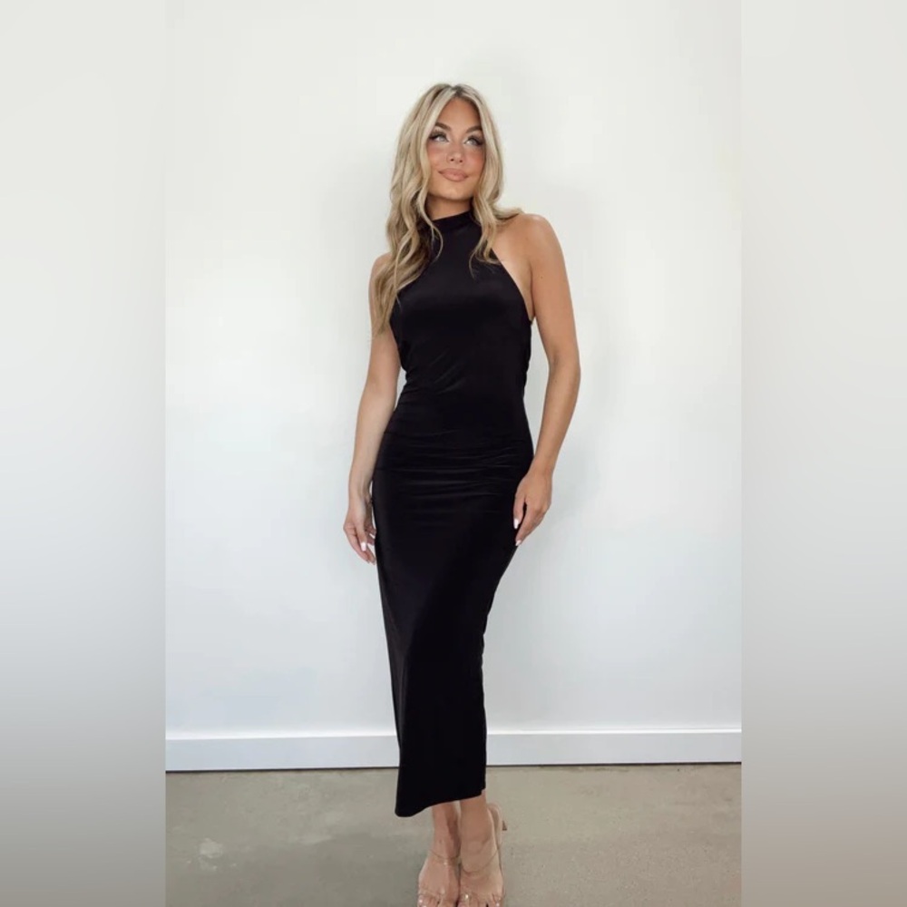 Lane 201 Black Midi Dress